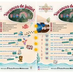 Ateliers Vacances Juillet